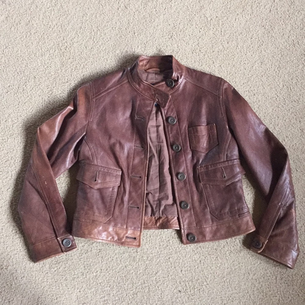 100% genuine Leather Gap kids Jacket